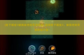 (地下城堡3破解版无限资源攻略) 破解地下城堡3，解锁无限资源攻略大全！