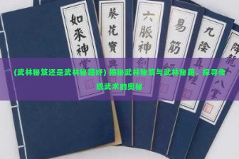 (武林秘笈还是武林秘籍好) 揭秘武林秘笈与武林秘籍，探寻传统武术的奥秘