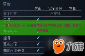 (宠物大乱斗steam) 揭秘宠物大乱斗下架之谜，原因、影响与未来展望