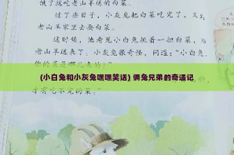 (小白兔和小灰兔嘿嘿笑话) 俩兔兄弟的奇遇记